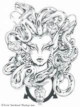 Coloring Pages Medusa Mythical Creatures Mythology Greek Drawing Tattoo Creature Magical Myth Color Drawings Getdrawings Head Google Indifferent Bonny Gorgona sketch template