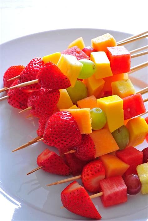 fresh fruit kabobs with honey yogurt dip joe s healthy meals