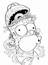 Simpson Homer Drawings Ausmalbilder Lsd Coloring Trippy Cartoon Zombie Behance Pages Simpsons Disney Book Colouring Malvorlagen Cool Psychedelic Adult Mandalas sketch template