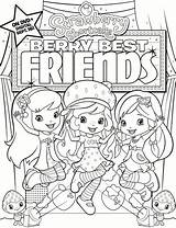 Coloring Shortcake Friends Strawberry Sheet Berry Printable Click sketch template