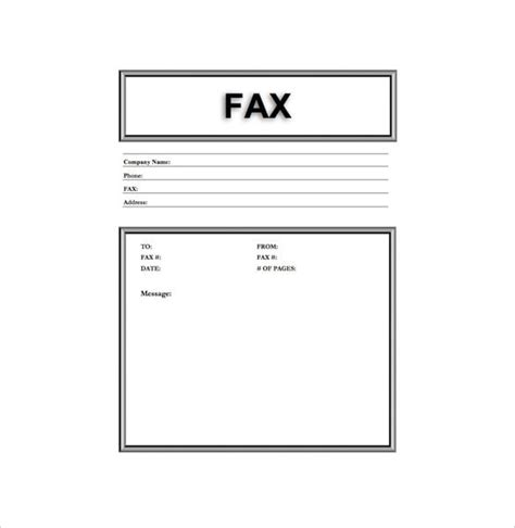 fax cover letter template   word  documents