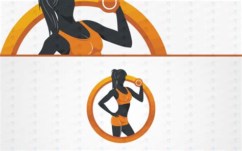 magnificent female fitness logo  sale gym logo lobotz