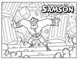 Samson Coloringpages Vbs Gideon Getcolorings sketch template