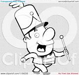 Conductor Wand Marching Outlined Coloring Clipart Cartoon Vector Cory Thoman sketch template