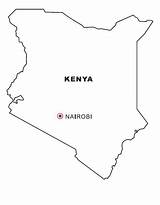 Kenia Cartine Pintar Landkarten Geografie Nazioni Colorea Malvorlage sketch template