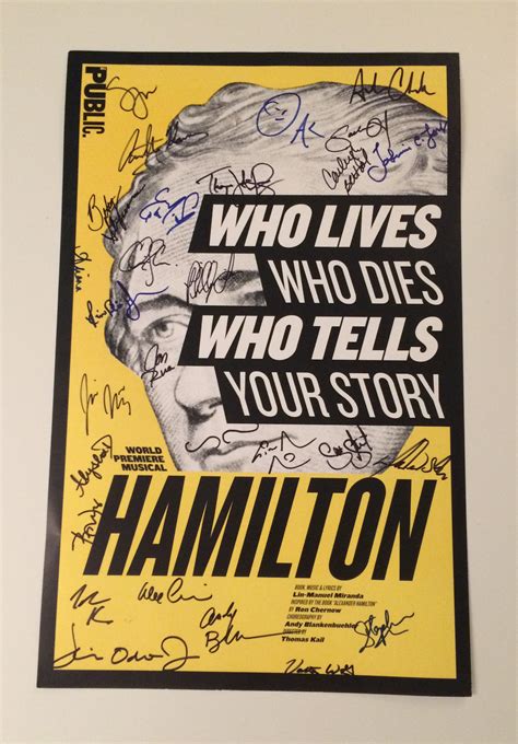charitybuzz limited edition signed hamilton poster   public