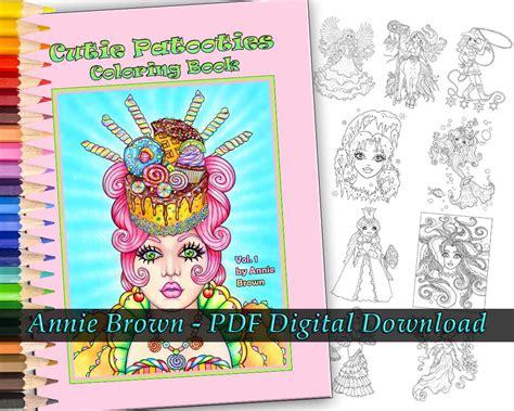 digital  coloring book mermaids fairies etsy
