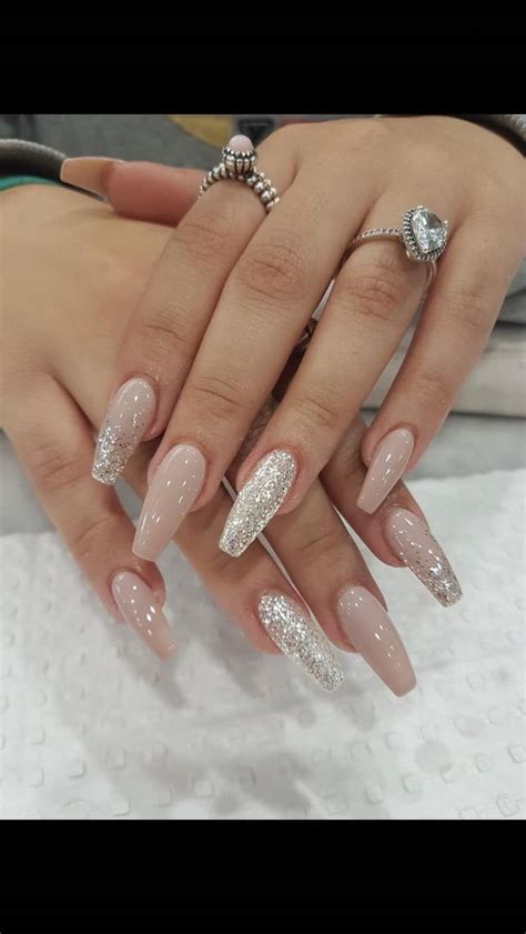 Pink Wedding Nails Weddingnailsforbrides Pretty Nails Glitter Prom