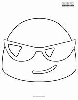 Emoji Coloring Sunglasses Google Fun sketch template
