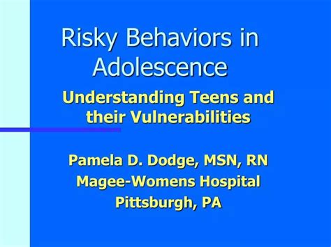 Ppt Risky Behaviors In Adolescence Powerpoint Presentation Free