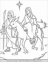 Advent Bethlehem Catholic Thecatholickid Mule Nativity Ausmalbilder Donkey Census Manger Annunciation sketch template