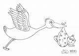 Storch Ausmalbild Beutel Malvorlagen Stork Gratis Nadines sketch template