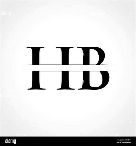 hb letter type logo design vector template abstract letter hb logo design stock vector image