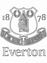 Everton Pages Football Coloring Sheets Choose Board Badge Badges sketch template