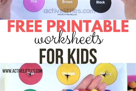 printable toddler worksheets active littles