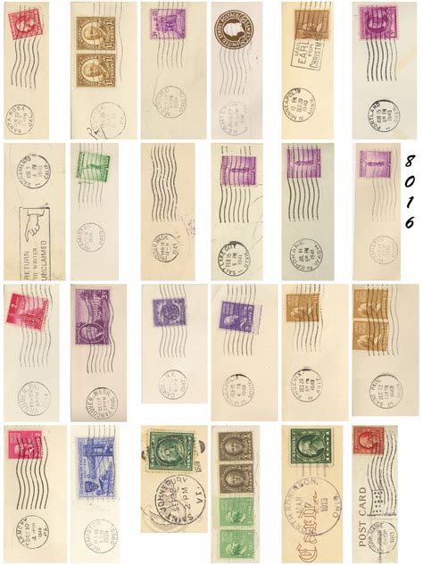 vintage stamp cancellations mini   stock photo public domain