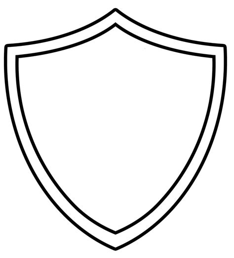 blank shield template printable professional template