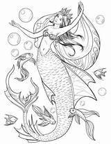 Mermaid Coloring Horse sketch template