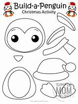 Christmas Printable Crafts Craft Penguin Kids Templates Build Simple Preschool Fun Kindergarten Coloring Pages Easy Activities Printables Winter Simplemomproject Make sketch template