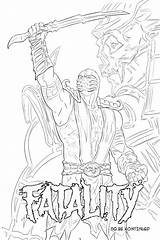 Scorpion Mortal Kombat Page8 Roarr Subzero sketch template