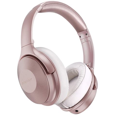mpow hrs pink active noise cancelling headphones  bluetooth