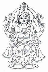 Vishnu Lord sketch template
