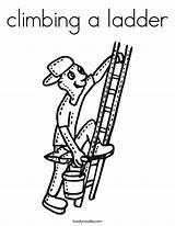 Ladder Climbing Coloring Drawing Painter Built California Usa Twistynoodle Getdrawings Line Noodle sketch template