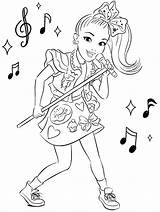 Jojo Siwa Coloring Pages Printable Kids Print Easy Singing Sparly Outfits Star Drawing sketch template