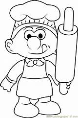 Baker Coloring Smurf Pages Getdrawings Printable Getcolorings Smurfs Coloringpages101 Lost Village Color sketch template