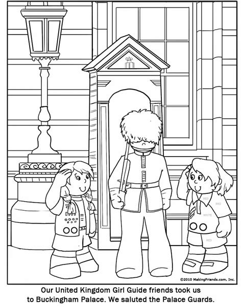 united kingdom girl guide coloring page