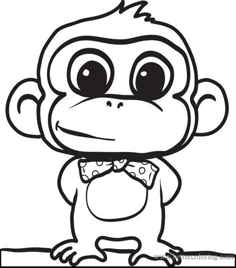 draw  cute baby monkey coloring pages  printable coloring pages