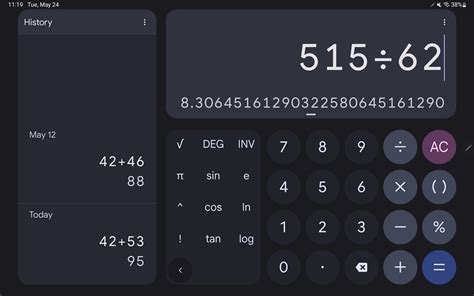 google calculator  brings updated ui  larger devices