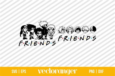 anime friends svg vectoranger