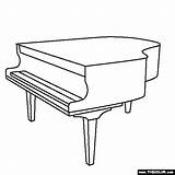 Piano Coloring Van Grand Een Vleugel Musical Instruments Surprise Pages Maken Template Designlooter Maak sketch template