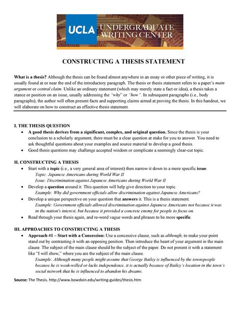 perfect thesis statement templates examples templatelab
