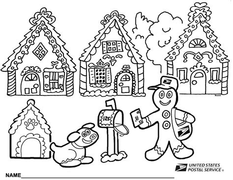 gingerbread house coloring pages    print