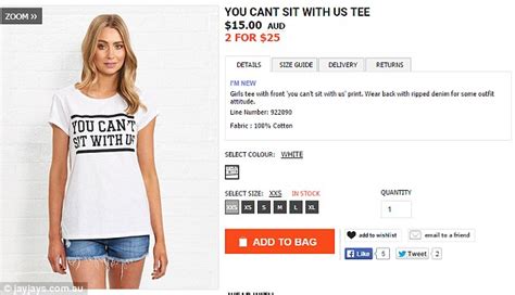 facebook users slam jay jays tee shirt bearing famous mean girls quote daily mail online