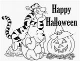 Winnie Coloring Halloween Pooh Pages Disney Color Colouring Sheet Tigger Cute Print Fun Bing Colored sketch template