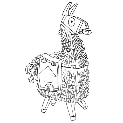 llama  fortnite coloring page