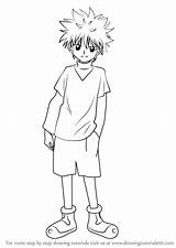 Hunter Killua Draw Zoldyck Drawing Step Anime Manga Drawingtutorials101 Previous Next sketch template