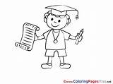 Student Graduation Coloring Colouring Children Sheet Title sketch template
