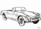 Mgb Mg Coloring Spyder Pages Car Drawings Super Drawing Printable Through sketch template