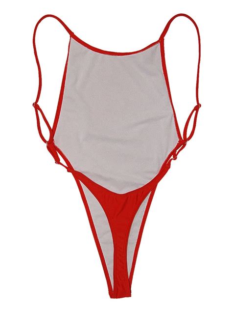 New Women Sexy Swimwear High Leg Cut G String Swimsuit Thong Trikini