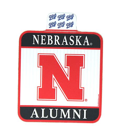 nebraska alumni hold true sticker blue