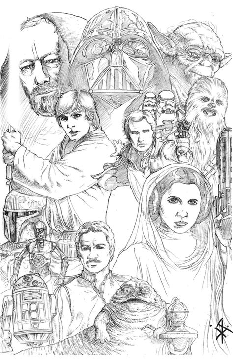 detailed star wars coloring pages  adults thekidsworksheet
