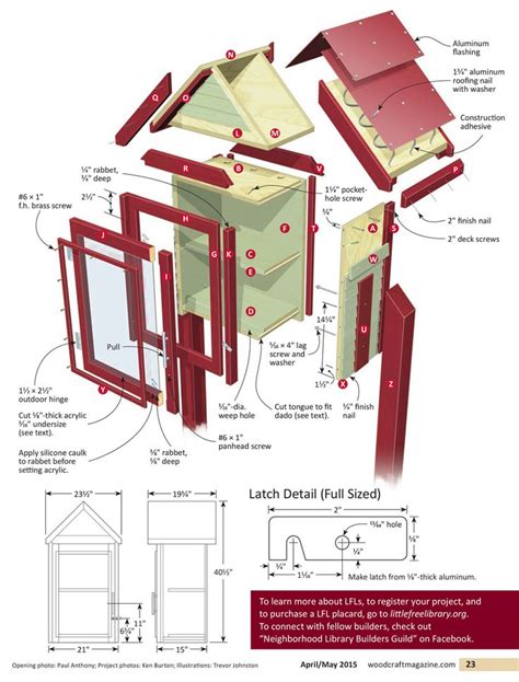 littlefreelibrary   library plans  library