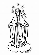 Virgen Inmaculada María Concepcion Concepción Espiritu Religion sketch template