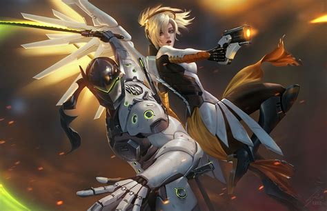 mercy  genji  raikoart  deviantart