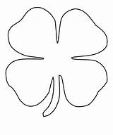Clover Leaf Four Printable Clovers Clipart Coloring Cliparts Pages Template Clip Patrick Spring Library Cuatro Colorear Flore Hojas Para Girlscoloring sketch template
