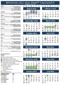 bryan isd administrators recommend   calendar  school board